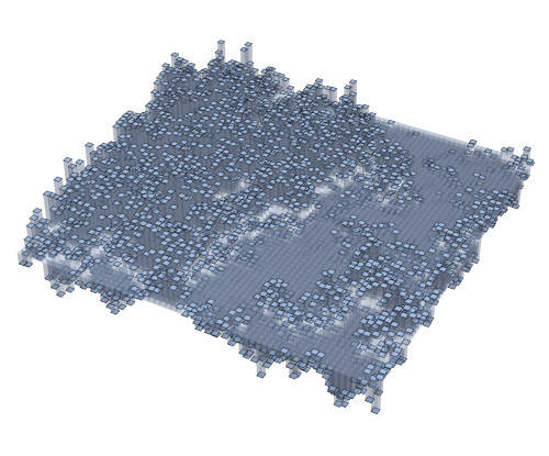 Realization of 64 x 64 Gaussian histogram with 2D Laplace Green's function