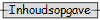 Inhoudsopgave